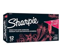 Accessotech Sharpie Ruby Red Metallic Fine Permanent Markers Pack Of 12
