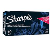 Accessotech Sharpie Sapphire Blue Metallic Fine Permanent Markers Pack Of 12