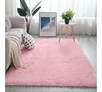 Accessotech Small Pink Shaggy Rug 80X150Cm Soft Fluffy Carpet Runner For Bedroom And Nursery