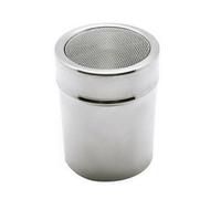 Accessotech Stainless Steel Chocolate Powder Shaker With Airtight Plastic Lid 9Cm