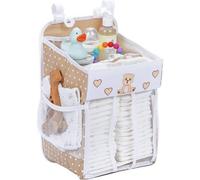 Accessotech Teddy Bear Cradle Star Baby Nappy Organiser Hanging Nursery Storage Caddy