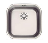 Accessotech Tramontina Stainless Steel Sink Bowl 40Cm X 40Cm Satin Finish With Overflow And Basket Strainer Plug