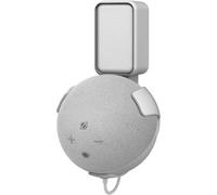 Accessotech White Echo Dot 4Th Generation Wall Mount Holder With Hidden Cable Management For Alexa Speaker