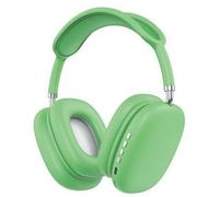 Accessotech Wireless Bluetooth Over Ear Headphones Green Adjustable Foldable With Micro Usb Charging