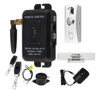 AccessShield Access Control System Smart Tuya APP Remote Unlock with Remote Controllers,Access Control Keypad,Door Lock Release Switch Electric Lock (N0-Lock-Small Silver Switch)