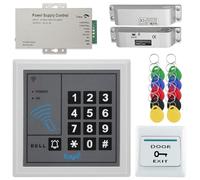 AccessShield Access Control System with Tuya Remote Unlocking,Power Supply DC 12V,Magnetic Door Lock,Door Lock Release Switch,10Pcs ID 125KHZ Keychain (with Electric bolt lock)