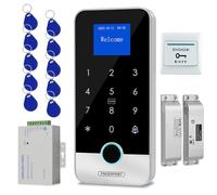 AccessShield Waterproof Smart Home Security Systems Fingerprint,Password,Tuya Remote Unlock,IC Keychain Multiple Methods,with Door Switch, Lock,Power Supply DC 12V (with Electric bolt lock)