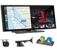 Accfly 11'' Car Play Screen Built-in Netflix, YouTube Apps, Wireless Car Tablet for Apple Carplay & Android Auto,HD 1920 * 720,60FPS,HD Backup Camera,GPS Navigation,Voice Control,Dual Bluetooth