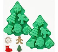 Accfore 2 Pack Christmas Silicone Molds for Making Chocolate,Candy,Soap