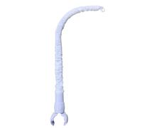 Accfore 23 inches Baby Crib Mobile Arm,Mobile Arm for Crib with Cloth Cover,Nursery Mobile Arm Baby Mobile Hanger,The Claw Part can be Adjusted Width,DIY Toy Decoration (White)