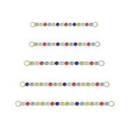 AccGin 5Pcs Surgical Steel Across Top Nose Rings Chain for Women Nose Studs Nostril Chain for Women Men Chain Nose Piercing Jewelry Black, Gold, Silver, Stainless Steel, no gemstone