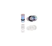 AccGin Glass Ear Plugs Tunnels Gauges, 6mm（2g） to 20mm（1"） Single Flared Ear Expanders Stretchers Piercing Jewelry Hypoallergenic with O Rings, Clear/Rainbow/Aurora Colors Optional for Women Men