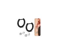 AccGin Titanium Huggie Hoop Earrings 8-12mm Hypoallergenic, 18G（1.0mm）-8mm, Titanium, No Gemstone