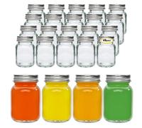 Accguan 2oz Mason Jars,Ginger Shots Bottles with Silver Lids,Glass Yogert Jars,Candle Jar,Honey,Jam,Jelly,Spice,Wedding Favors,Shower Favors(48pcs)