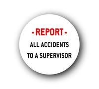 Accident reporting Sign - 9.5x9.5cm Brushed Aluminium