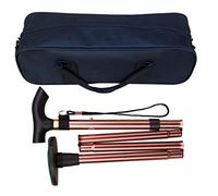 ACCLAIM Bowlers 33"-37" Lawn Bowls Plain Metal Folding Walking Stick & Green Protector With Green Synthetic Felt Base In Carrying Bag (Bronze)