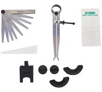 Acclaim Bowling Mini Umpire Accessories Kit 6” Calipers Feeler Gauges & 2 Round 2 Semi Circle 1 Multi Angle Rubber Wedge Sighting Guide And White Angle