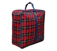 Acclaim Bowls Tiree Square Nylon Tartan Greensider Rinksider Bag Ideal For Bowling Clothes Shoes And Accessories At The Rink Side Or Locker (Red/Navy Tartan)