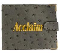 Acclaim Folding Wallet Style Lawn Bowls Bowling Scorecard Holder Synthetic Leather Look Textured Finish Press Stud Closure 12.5 cm x 10 cm Closed (Grey)