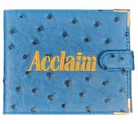 Acclaim Folding Wallet Style Lawn Bowls Bowling Scorecard Holder Synthetic Leather Look Textured Finish Press Stud Closure 12.5 cm x 10 cm Closed (Teal)
