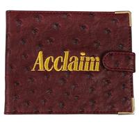 Acclaim Folding Wallet Style Lawn Bowls Bowling Scorecard Holder Synthetic Leather Look Textured Finish Press Stud Closure 12.5 cm x 10 cm Closed (Burgundy)