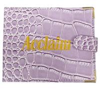 Acclaim Folding Wallet Style Lawn Bowls Bowling Scorecard Holder Synthetic Texture Effect Press Stud Closure 12.5 cm x 10 cm Closed (Lilac)