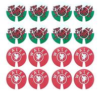Acclaim Jumbo 6 cm 2 x Wales Red White 2 x Welsh Dragon Green Red White Lawn Bowls Identification Stickers Markers 4 Full Sets Of 4 Self Adhesive