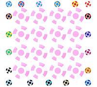 Acclaim Lawn Bowls Identification Stickers Markers Standard 5.5 cm Diameter 4 Full Sets of 4 Self Adhesive Segmented Two Colour (White/Pink)