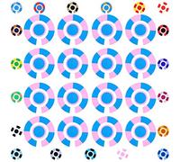 Acclaim Lawn Bowls Identification Stickers Markers Standard 5.5 cm Diameter 4 Full Sets of 4 Self Adhesive Segmented Two Colour (Royal Blue/Pink)