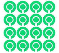 Acclaim Lawn Bowls Identification Stickers Markers Standard 5.5 cm Diameter 4 Full Sets of 4 Self Adhesive Neon Bright Design One Colour (Green)