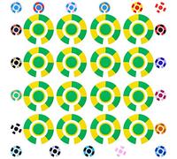 Acclaim Lawn Bowls Identification Stickers Markers Standard 5.5 cm Diameter 4 Full Sets of 4 Self Adhesive Segmented Two Colour (Green/Yellow)
