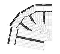 Acclaim Lawn Bowls Paper Score Sheets 1000 Single Sided White Black Text Thin Paper Printed Sheets 8 1/4" x 4"