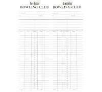 Acclaim Lawn Bowls Scorecards Double Sided Twin Use White With Black Text Card Printed Sheets 8 1/4" x 2 3/4" In 100’s 500’s & 1000’s (100)