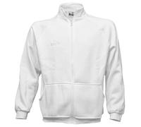 Acclaim Mens White Bowlers Bowling Jersey Fleece Zip Up Cardigan Jacket Brushed Back Sweatshirt Fabric Soft And Warming For Indoor And Outdoor Lawn Flat Green Bowls (UK, Alpha, XL, Regular, Regular)