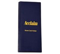 Acclaim Rigid Lawn Bowls Bowling Economy Scorecard Holder Plastic Synthetic Finish 22 cm x 10 cm with Spring Clip & Pen Loop (Navy Blue)