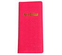 Acclaim Rigid Lawn Bowls Bowling Scorecard Holder Lightly Padded Plain Colour Sparkle Finish 23 cm x 11 cm with Spring Clip & Pen Loop (Red)