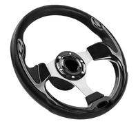 Acclcors 317mm/12.5inch Boat Steering Wheel, 3/4 Inch Axis Marine Steering Wheel Adapter for Marine Boats, Vessels, Yachts,Pontoon Boats