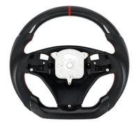 Acclcors Handmade Genuine Carbon Fiber Steering Wheel, D-Shaped Steering Wheel with Flat Bottom, Steering Wheel with Sharp Paddle Holes for BMW M Sport 1/3 Series M3/E88 E90 E91 E92 E93 2005-2012