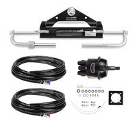 Acclcors Hydraulic Steering System for Boats, 100HP Outboard Motor Hydraulic Steering Kit, Marine Power Steering Pump and Cylinder with 2 20FT Nylon Hoses, Boat Steering System for Single Engine Use