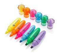 ACCloud 6 Pastel Highlighter Pens, Chisel Tip Quick Dry No Bleed Markers - Bible Study, Notes, Office & Back to School Supplies, 6 Colors Set (1mm + 5mm)