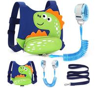 Accmor Toddler Harness Leash, Cute Dinosaur Kids Harness Children Leash with Anti Lost Wrist Link for Outdoor Travel, Adorable Child Leash Walking Harness Wristband Assistant Strap for Baby Ages1-4