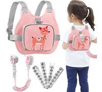 Accmor Toddler Harness Strap + Anti-Lost Wrist Mesh, Lovely Deer Harness for Kids with Strap, Folding Strap for Kids, Protective Harness for