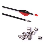 ACCMOS 50pcs Archery Ring Arrow Shaft Collar Stainless Steel Explosion-proof Ring, for Arrow Shaft Protecter Ring, Bow and Arrow Shooting Accessory (ID5.2mm OD6.5mm shaft)