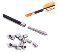 ACCMOS 50pcs Archery Ring Arrow Shaft Collar Stainless Steel Explosion-proof Ring, for Arrow Shaft Protecter Ring, Bow and Arrow Shooting Accessory (ID4.2mm OD5.25mm shaft)