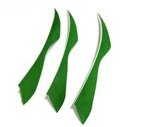 ACCMOS 50pcs Arrow Feathers Archery Fletching 5 Inch Elf Turkey Feather for DIY Hunting Arrow Accessory (green)