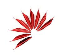 ACCMOS 50pcs/box Archery Arrow Spin Vanes 1.8 inch Spiral Feather Right Wing With Sticker Tape DIY Arrows Accessories (Red)