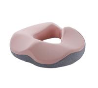 Accmuzzy Donut Cushion,Doughnut Sciatica Hemorrhoid Orthopedic Coccyx Cushion for Pressure Relief,Tailbone Pain,Memory Foam Ring Seat Cushions for Car,Office Chair,Wheelchair,Elderly (Pink&Grey)