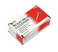 ACCO Solid Brass Paper Fasteners, 1" Capacity, 100 Clasps Per Box (A7071504)