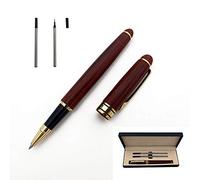 Accod High-grade Redwood Ballpoint Pen Signature Pen Wooden Ballpoint Pen with Two Replaceable Refills Nice Gift for Business Partner,Colleagues and Friend-Gift Box