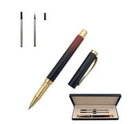 Accod New Metal Ballpoint Pen Business Signature Pen Gradient Color Rollerball Pen with 2 Black Replacement Refills Gifts for Office Colleagues, Family, Friends (Red)